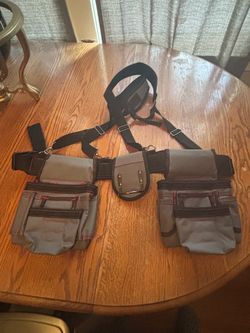 Tool Belt with Suspenders and Multiple Pouches