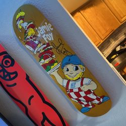 Jamie Foy Signed Skateboard Deck Deathwish 