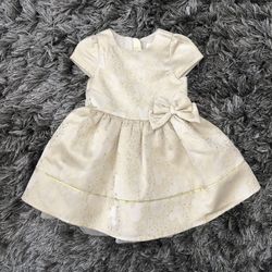 Disney Brand 12-18 Mo Toddler Holiday Dress, Ivory