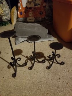 Iron candle holders
