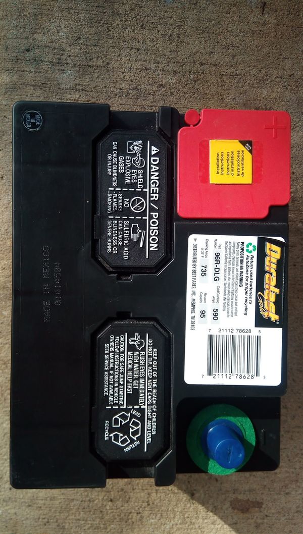 Car Battery Duralast Gold Group 96r Perfect Condition For Sale In