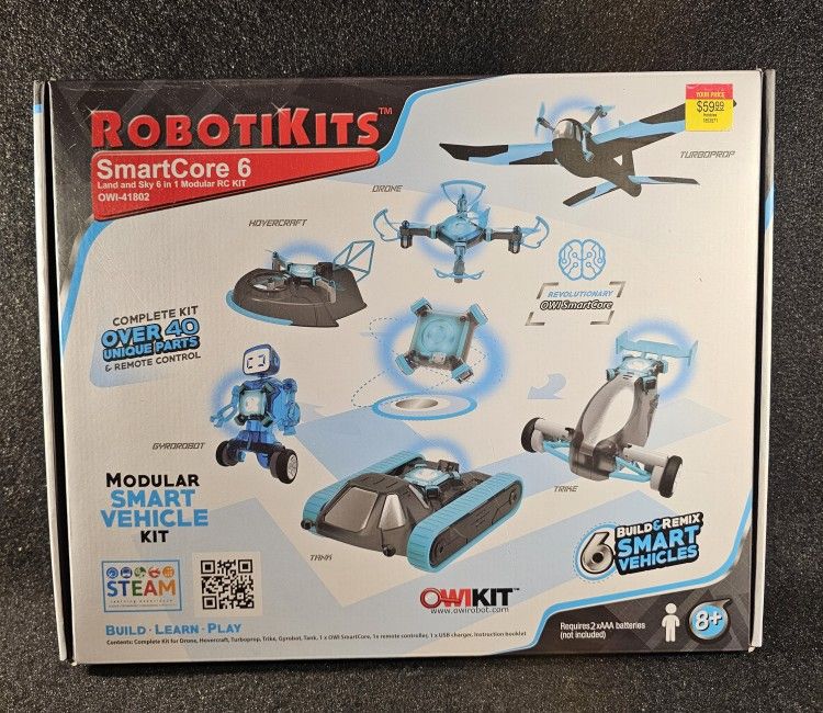 2019 RobotiKits Smart Core 6 Land & Sky 6-In-1 Modular Smart Vehicle RC Kit