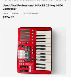 Akai Professional MAX25 25 Key MIDI keyboard