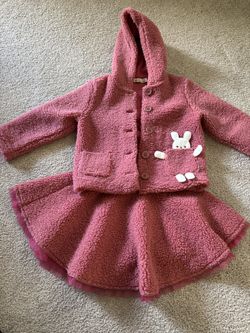 Teddy Fabric Jacket And skirt 