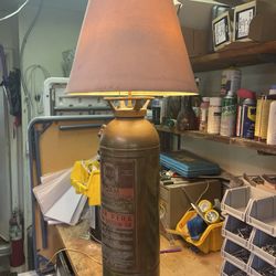 Antique Fire Extinguisher Lamp