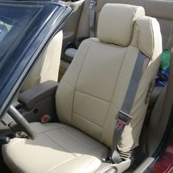 Seat Covers For 1990 to 2000 MERCEDES BENZ SL R129 IGGEE SYNTHETIC LEATHER CUSTOM FIT 2 FRONT SEAT COVERS