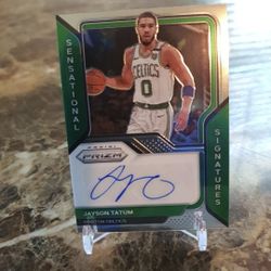 Jayson Tatum Prizm Autographed Card