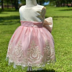 Pink/beige Pageant Girl Dress Size 4T