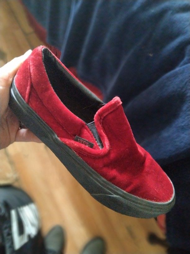 VAN'S VELVET SLIP-ON'S 