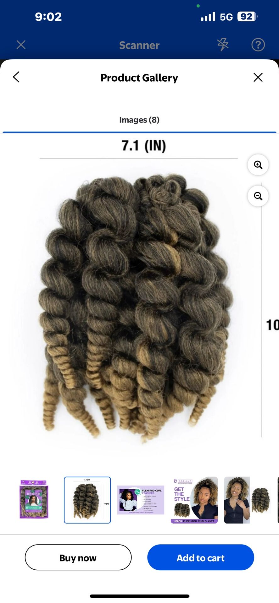 Darling Flexi Rod Curls Crochet Hair 2X Pack, 14 inch, #1/27, Adult, Female Brand New In pack