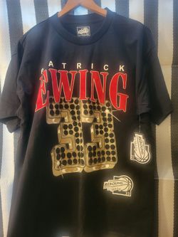 Patrick Ewing #33 t-shirt w/ black rhinestones