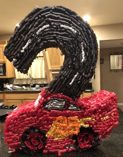 Cars (theme) number two birthday piñata.