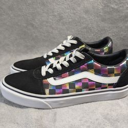 Vans Ward Iridescent Checkered Shoes Size Women's 8