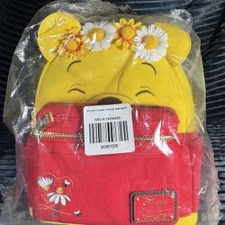 Loungefly Pooh Coral Crown Back Backpack 