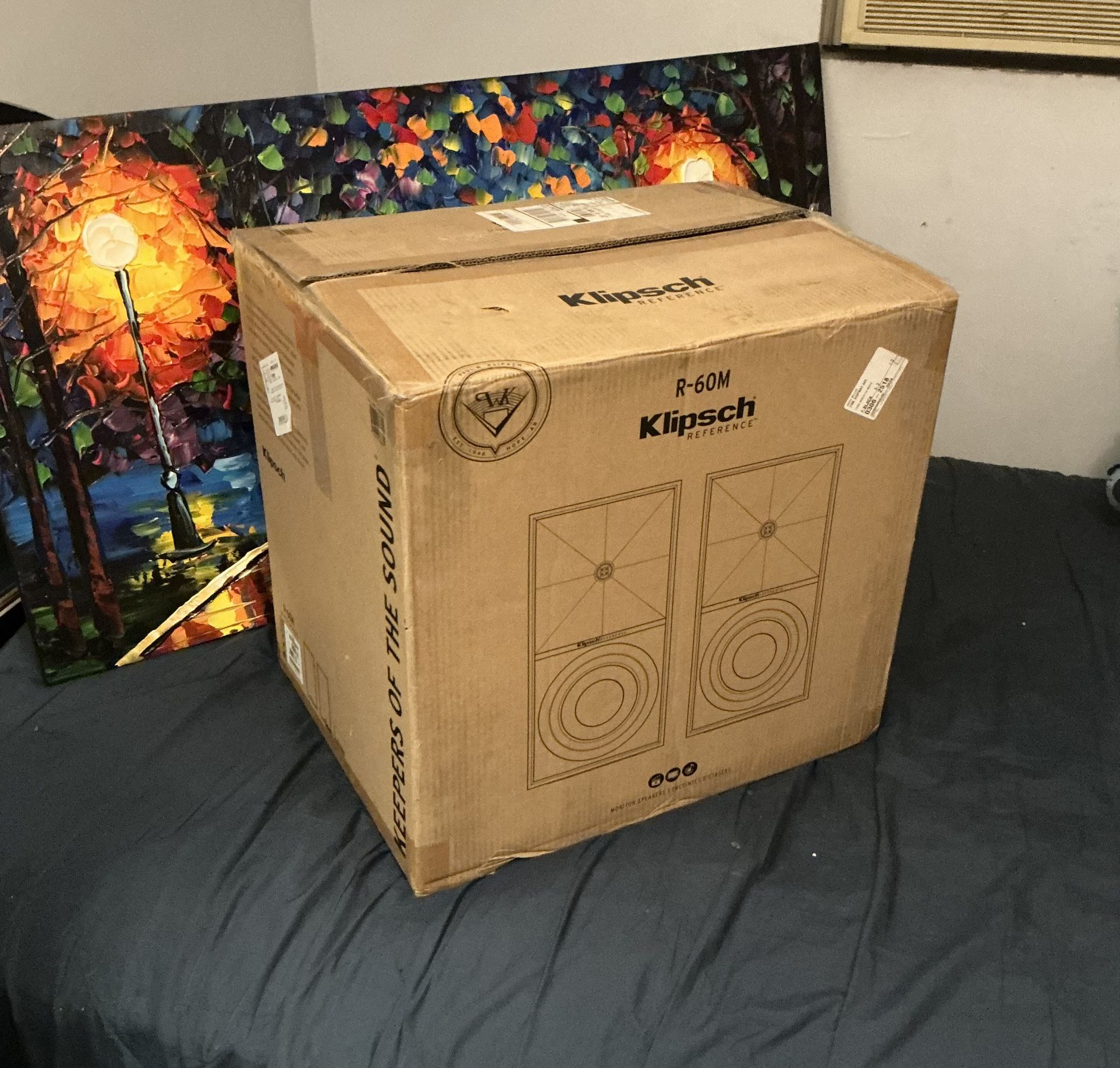 Klipsch R-60M Bookshelf Speakers (New in Box) | High-Efficiency Sound | 6.5” Woofers | Tractrix Horn