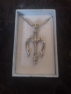 Gothic Trident Spear Necklace