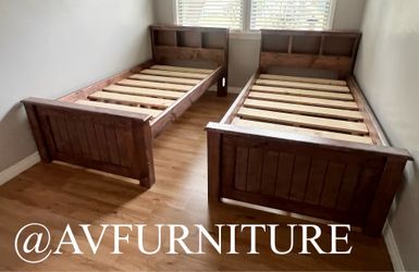 2 Solid Wood Twin Bed Frames