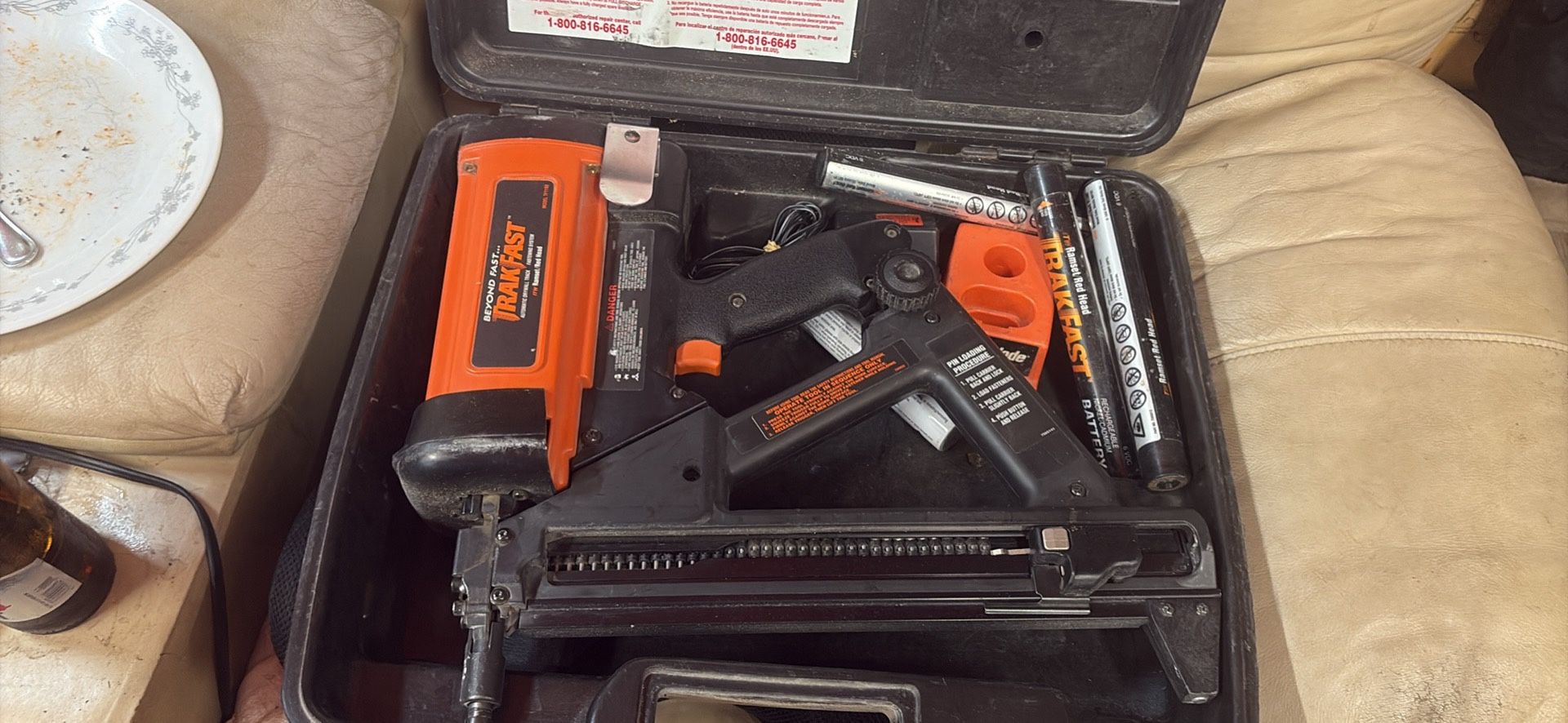 Pass load shot nailer for floor plates, concrete nailer