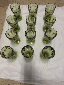 Vintage Green Glassware