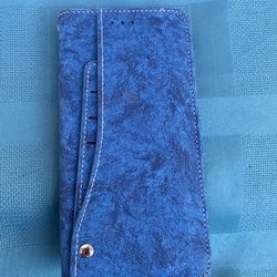 Blue Wallet Case For iPhone 14/14 Plus, Pro, Max With Card Holder 
