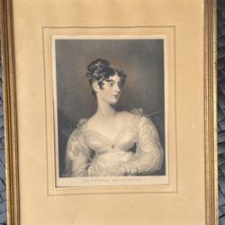 Antique Countess Grosvenor Lithograph Sir Thos Lawrence, P. R.A. Samuel Cousins, A.R.A. Framed