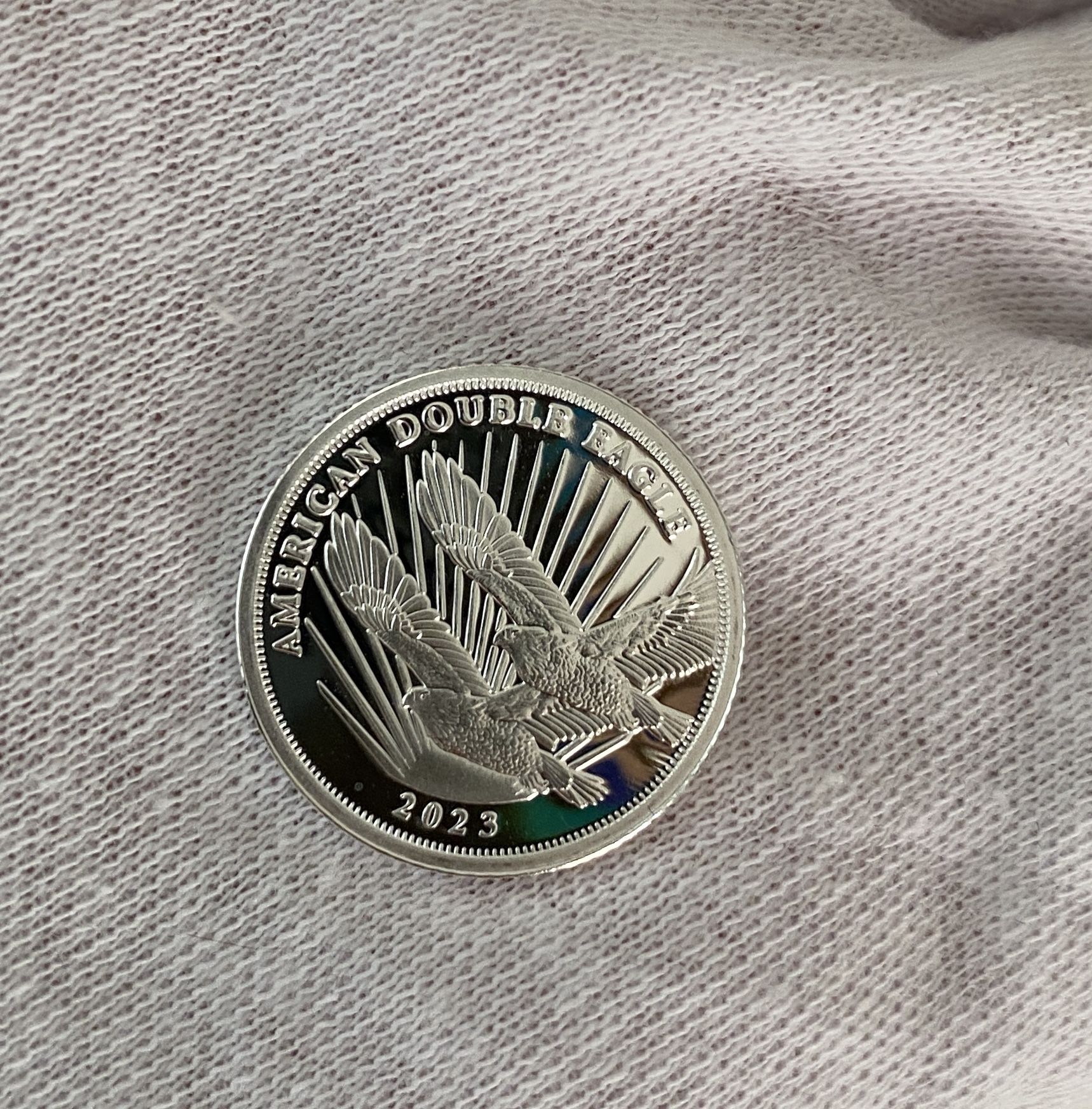.999 Fine Silver - 2023 Double Eagle Tribute Coin - (1.25 ozt Total) – 5 Coins + COAs