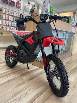 Red Yozma IN10 Electric Dirt Bike 40mph ebike Financing $49 Down Payment
