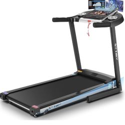 SYTIRY Treadmill with Touch Screen,3.25HP Treadmills with TV and WiFi,Smart Foldable Treadmill