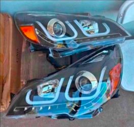 10-14 Subaru Outback Legacy LED DRL Projector Headlights Luces Calaveras Micas Faros Faroles Headlamps