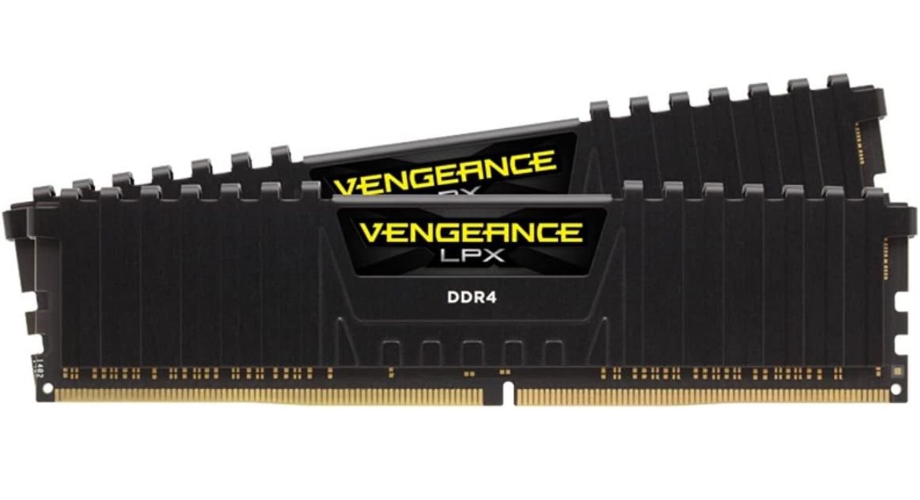 CORSAIR VENGEANCE LPX DDR4 RAM 16GB (2x8GB) 3200MHz CL16-20-20-38 1.35V Intel AMD Desktop Computer Memory - Black (CMK16GX4M2E3200C16)
