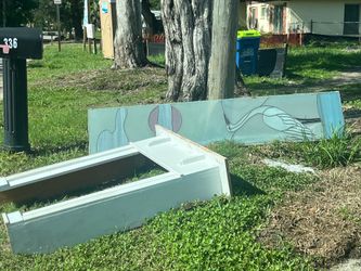 FREE faux fireplace & glass panel