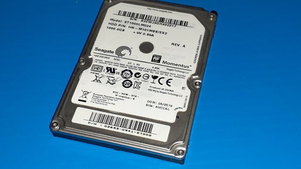 1 Terabyte Seagate 2.5" SATA Laptop Hard Drive USED