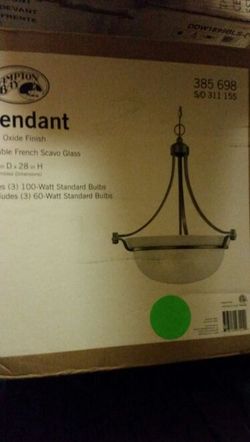 Pendant iron oxide finish