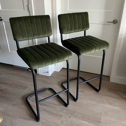 2 NEW Bar Chairs (Green)