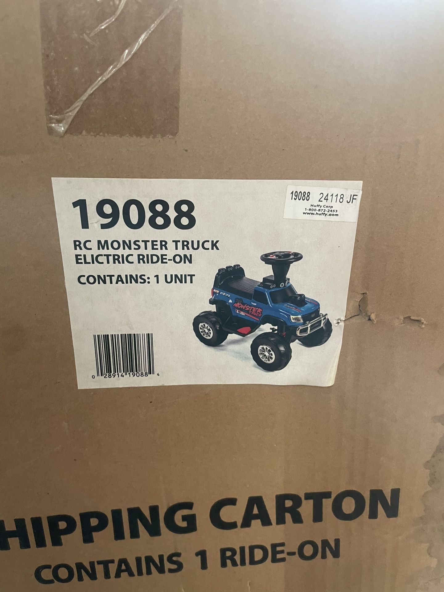 RC MONSTER TRUCK ElICTRIC RIDE- ON CONTAINS: 1 UNIT