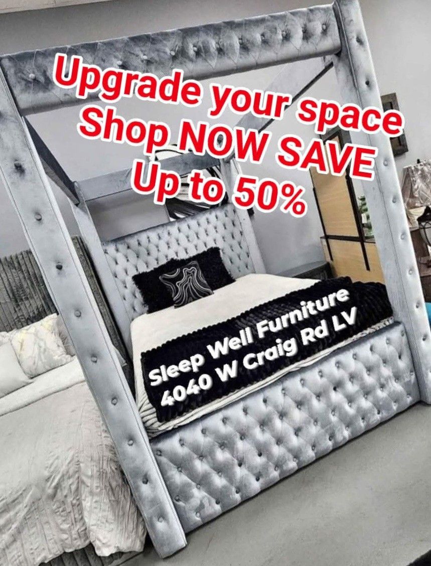 ✨️ King, Cal King, Queen Bed Frame ✨️ Furniture Sectionals, Bedrooms, Dining Avail