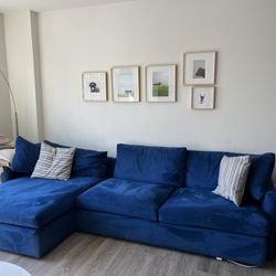 Crate and Barrel Lounge Deep 2 Piece Sofa 