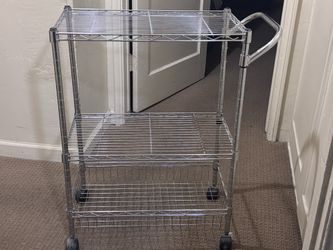 3-Tier Heavy Duty All-Purpose Utility Cart, Chrome