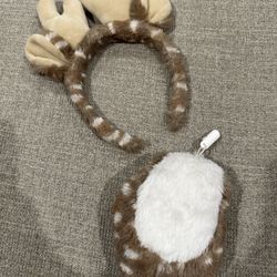 Reindeer Costume Headband + Tail