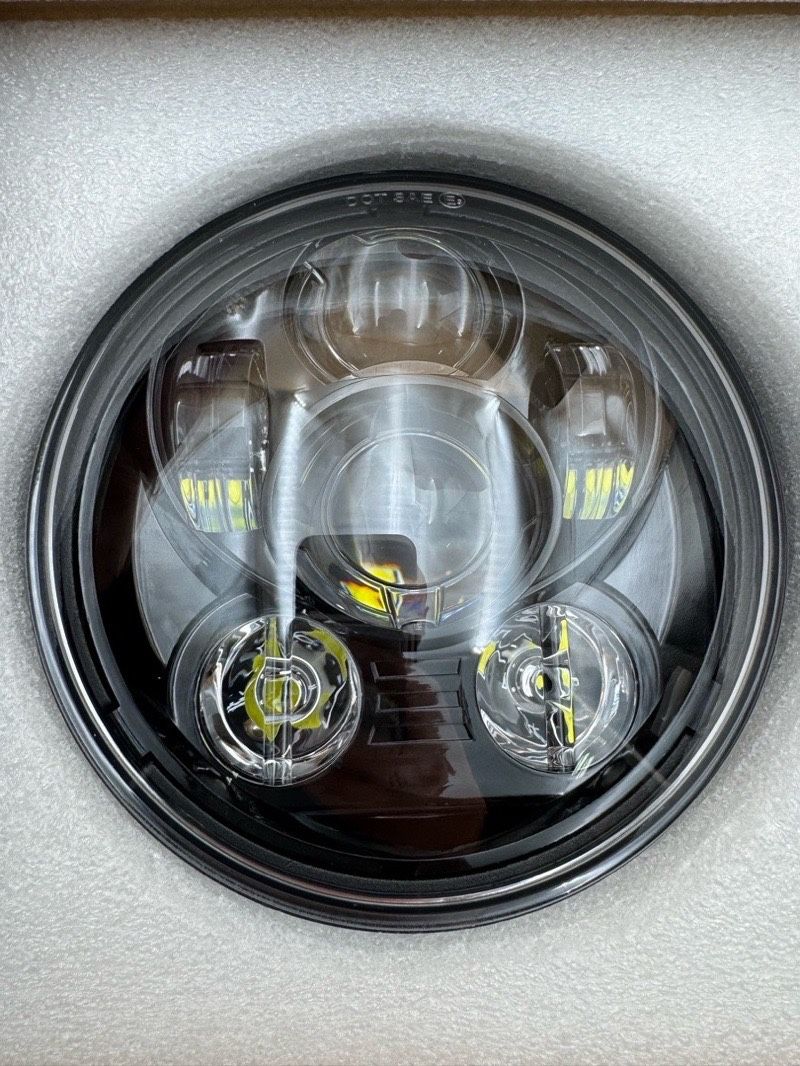 5.75" Black LED Headlight, fits Harley Davidson 2000-2017, New in Box