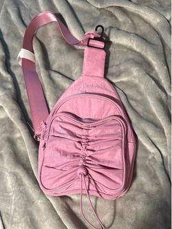 Pink cross body bag adjustable