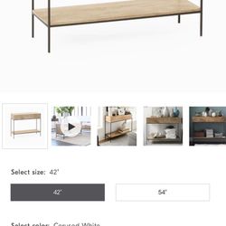 West Elm Industrial Storage Console Table 