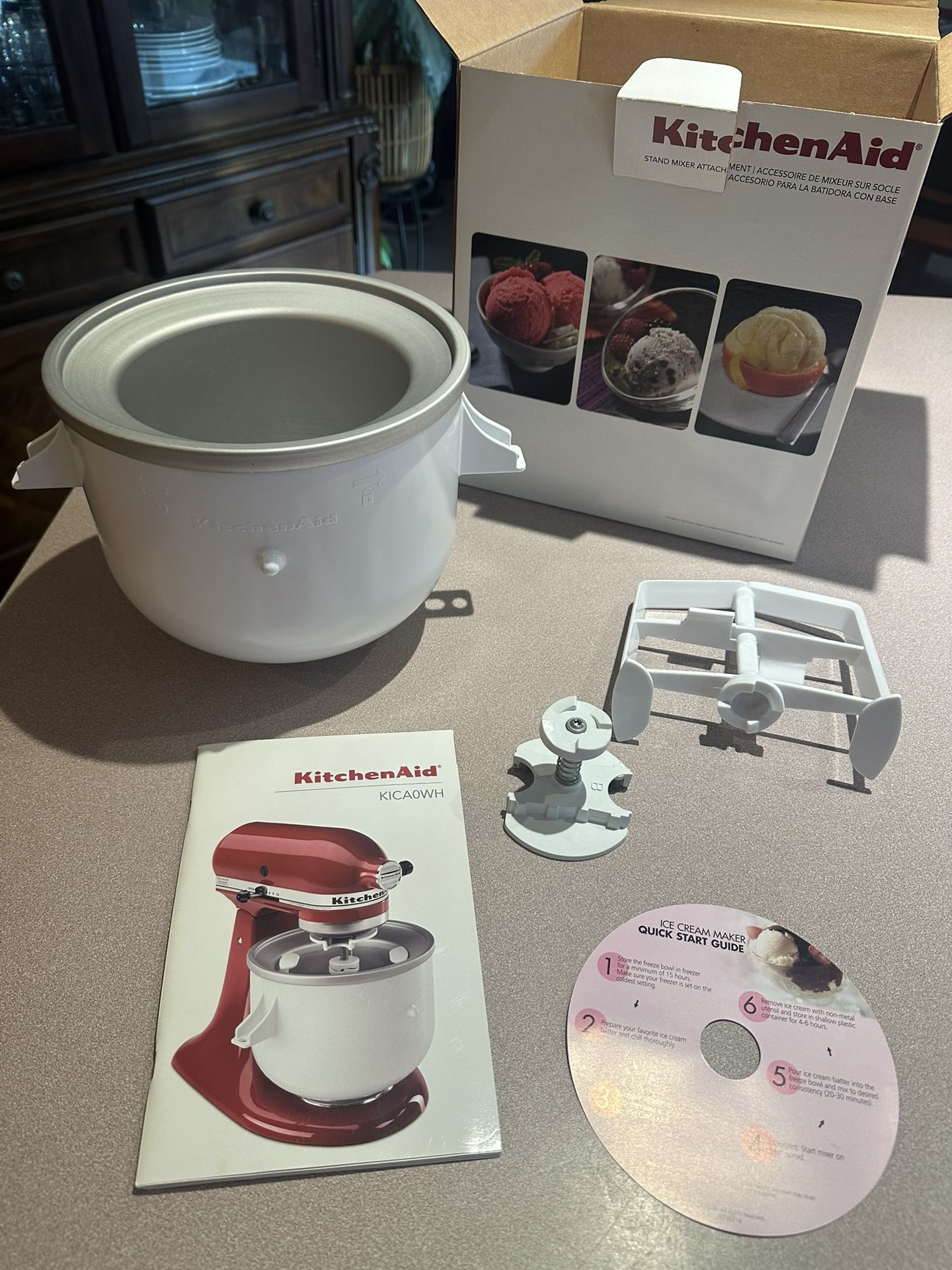 Kitchen Aid Ice Cream Maker Stand Mixer Attachment