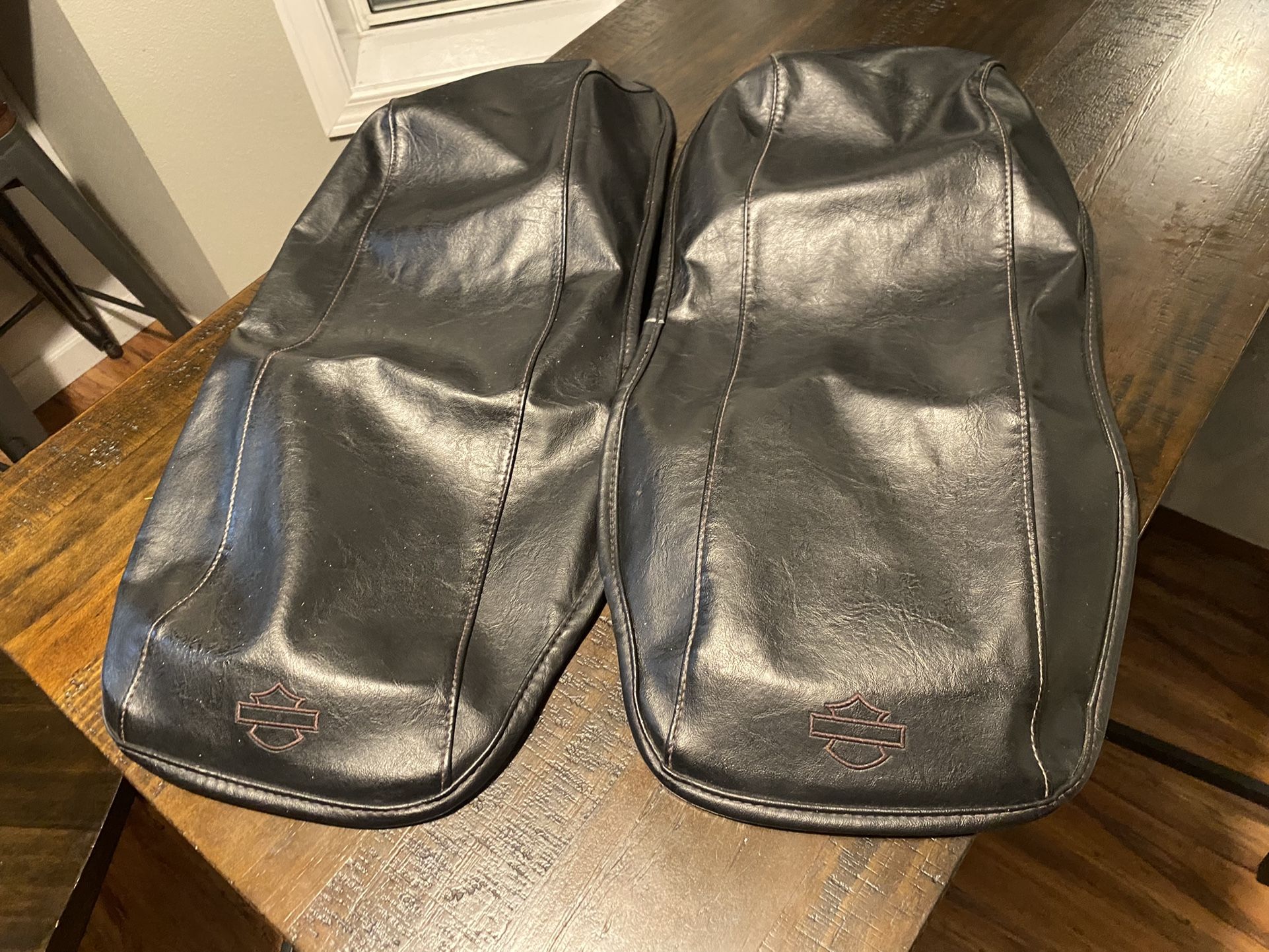 Harley Davidson Touring Leather Saddle Bag Covers