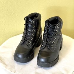 HARLEY DAVIDSON Woman's Black Leather Riding Boots Size 6.5