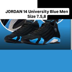 JORDAN 14 University Blue Men Size 7.5,8