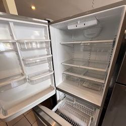 Whirlpool® Gold® 33 in. 22.1 Cu. Ft. Stainless Steel Bottom Freezer Refrigerator