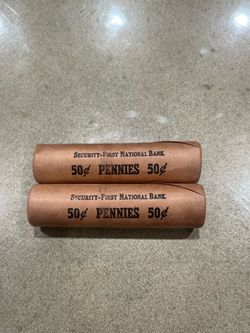 Original bank of roll penny 1959-D unopened/unsearched