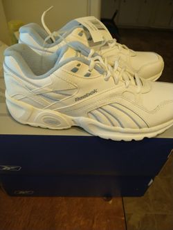 Reebok Women's Cross Training Tennis Shoe, Comfort Cardio White/Powder Blue 