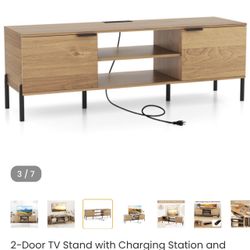 COSTWAY 2 Door TV Stand 